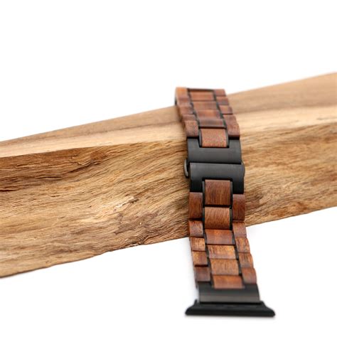 hawaiian apple watch band|Koa Wood and Steel iWatch Band .